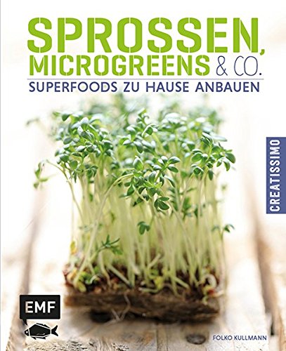 Umschlag Gesamtleitung Fotoproduktion Stuttgart Kristijan Matic für das Buch Sprossen, Microgreens & Co. für den EMF-Verlag in München.